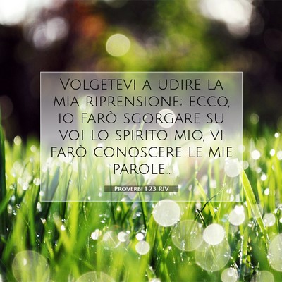Proverbi 1:23 Versetto della Bibbia Spiegato