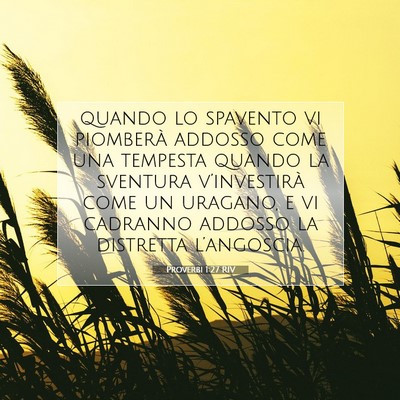 Proverbi 1:27 Versetto della Bibbia Spiegato