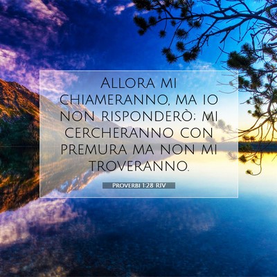 Proverbi 1:28 Versetto della Bibbia Spiegato