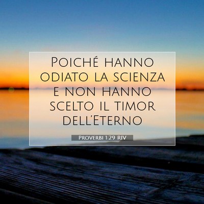 Proverbi 1:29 Versetto della Bibbia Spiegato
