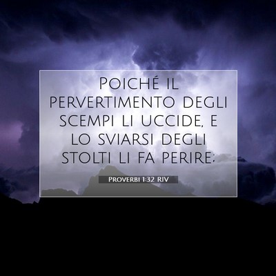 Proverbi 1:32 Versetto della Bibbia Spiegato