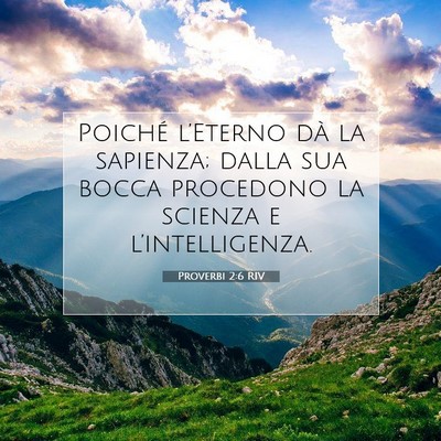 Proverbi 2:6 RIV Immagine del Versetto della Bibbia