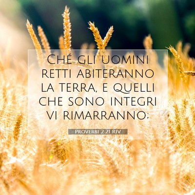 Proverbi 2:21 Versetto della Bibbia Spiegato