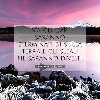 Proverbi 2:22 Versetto della Bibbia Spiegato