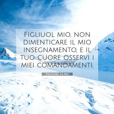 Proverbi 3:1 RIV Immagine del Versetto della Bibbia