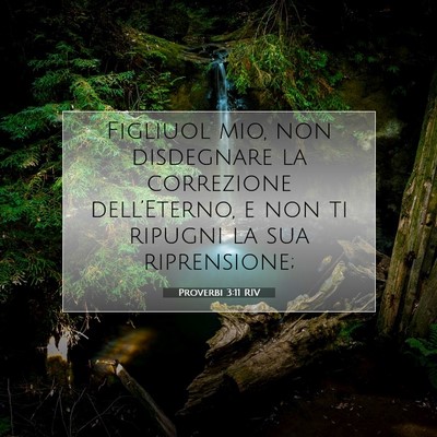 Proverbi 3:11 RIV Immagine del Versetto della Bibbia
