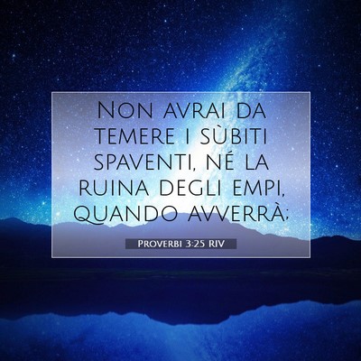 Proverbi 3:25 Versetto della Bibbia Spiegato