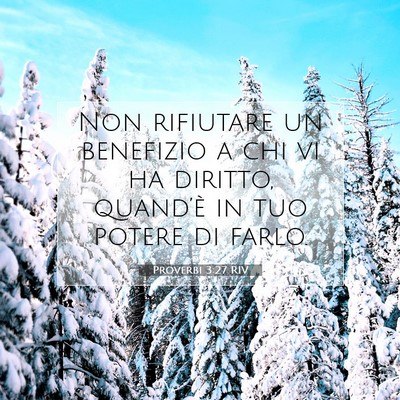 Proverbi 3:27 RIV Immagine del Versetto della Bibbia