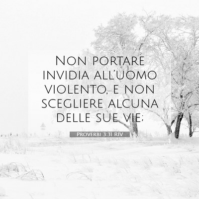 Proverbi 3:31 RIV Immagine del Versetto della Bibbia