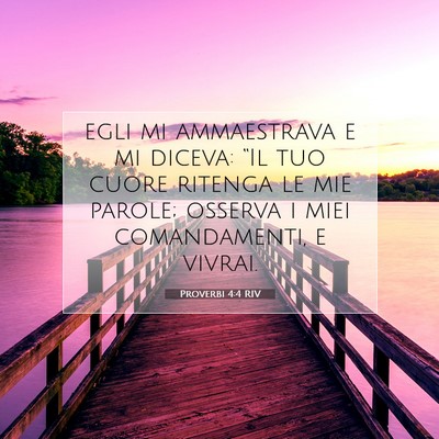 Proverbi 4:4 RIV Immagine del Versetto della Bibbia