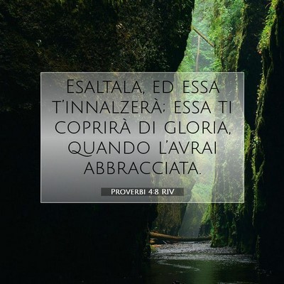 Proverbi 4:8 RIV Immagine del Versetto della Bibbia