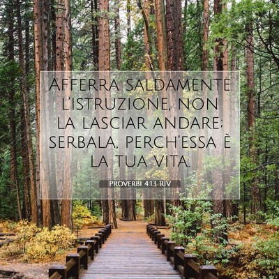 Proverbi 4:13 RIV Immagine del Versetto della Bibbia