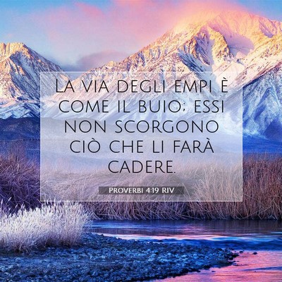 Proverbi 4:19 RIV Immagine del Versetto della Bibbia