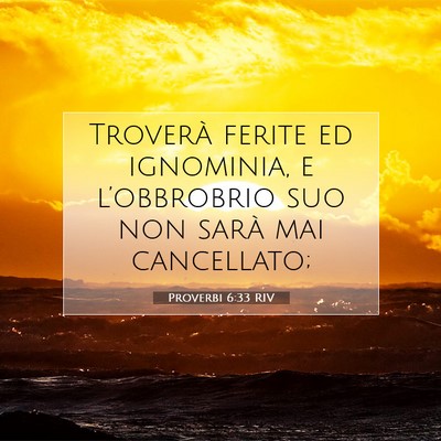 Proverbi 6:33 Versetto della Bibbia Spiegato