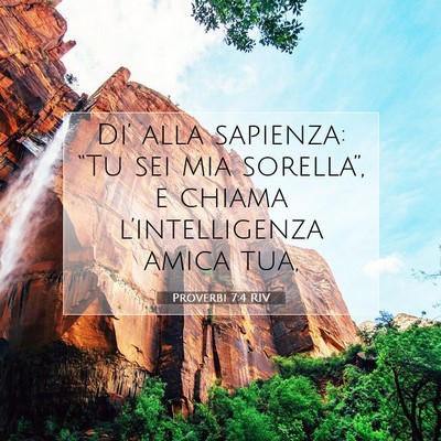 Proverbi 7:4 Versetto della Bibbia Spiegato