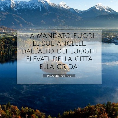 Proverbi 9:3 RIV Immagine del Versetto della Bibbia