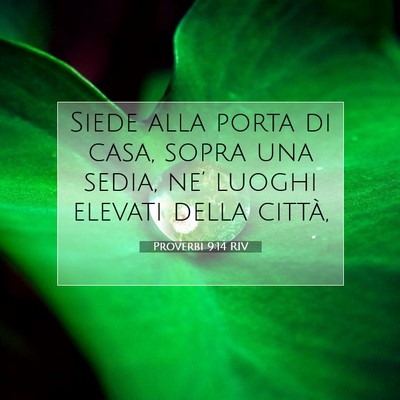 Proverbi 9:14 Versetto della Bibbia Spiegato