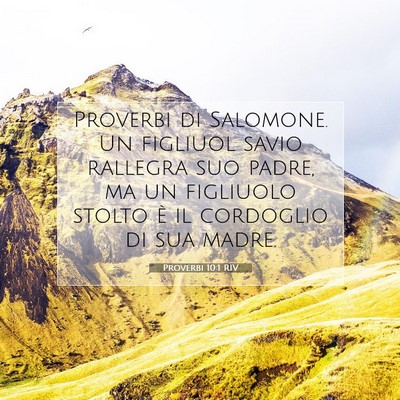 Proverbi 10:1 RIV Immagine del Versetto della Bibbia