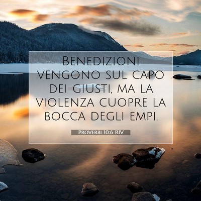 Proverbi 10:6 RIV Immagine del Versetto della Bibbia