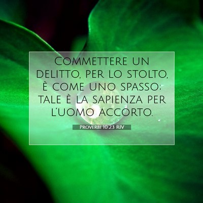 Proverbi 10:23 Versetto della Bibbia Spiegato