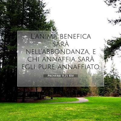Proverbi 11:25 Versetto della Bibbia Spiegato