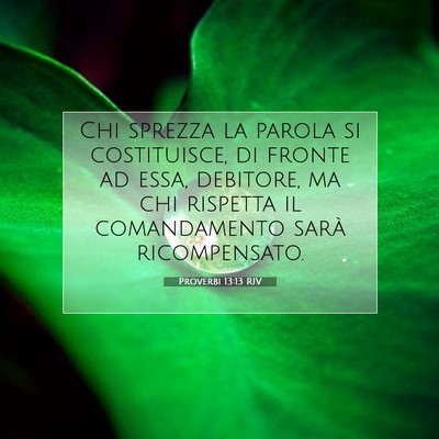 Proverbi 13:13 Versetto della Bibbia Spiegato