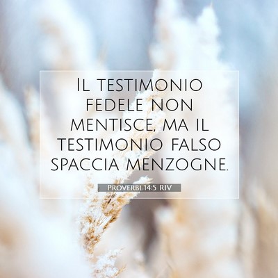 Proverbi 14:5 Versetto della Bibbia Spiegato