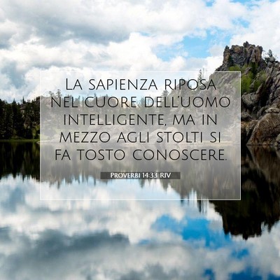 Proverbi 14:33 Versetto della Bibbia Spiegato