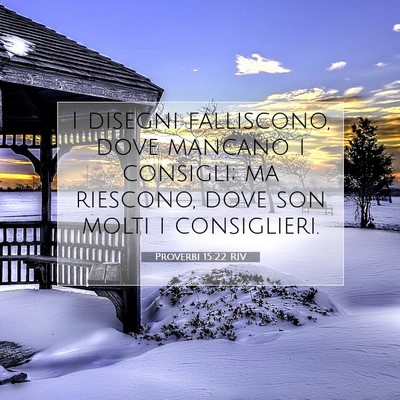 Proverbi 15:22 RIV Immagine del Versetto della Bibbia