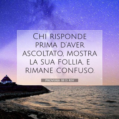 Proverbi 18:13 RIV Immagine del Versetto della Bibbia