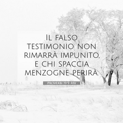 Proverbi 19:9 RIV Immagine del Versetto della Bibbia