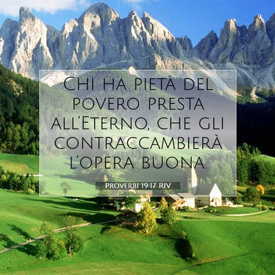 Proverbi 19:17 RIV Immagine del Versetto della Bibbia