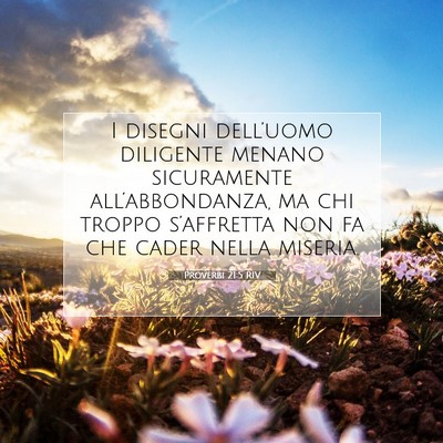 Proverbi 21:5 Versetto della Bibbia Spiegato
