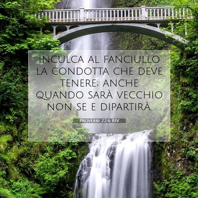 Proverbi 22:6 RIV Immagine del Versetto della Bibbia