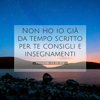 Proverbi 22:20 Versetto della Bibbia Spiegato
