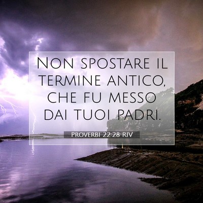 Proverbi 22:28 Versetto della Bibbia Spiegato