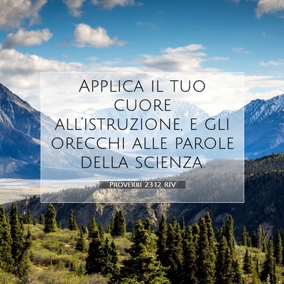 Proverbi 23:12 Versetto della Bibbia Spiegato