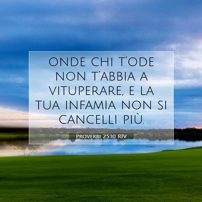 Proverbi 25:10 Versetto della Bibbia Spiegato