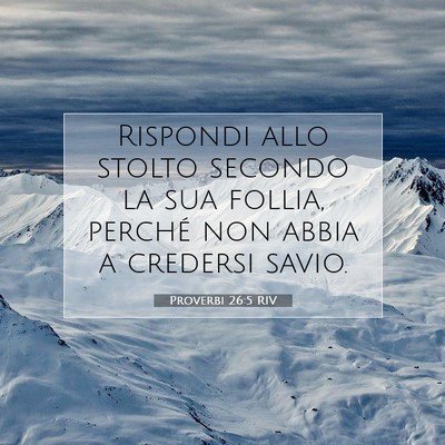 Proverbi 26:5 Versetto della Bibbia Spiegato