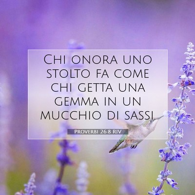 Proverbi 26:8 RIV Immagine del Versetto della Bibbia