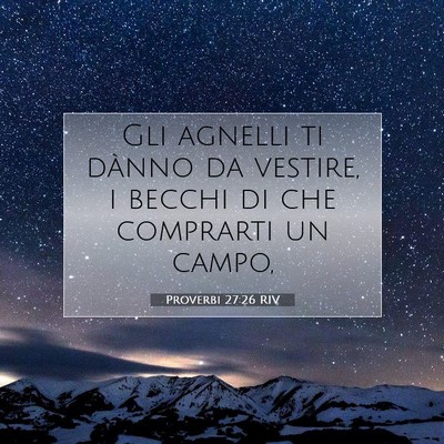 Proverbi 27:26 Versetto della Bibbia Spiegato