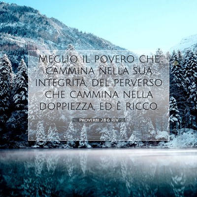 Proverbi 28:6 RIV Immagine del Versetto della Bibbia
