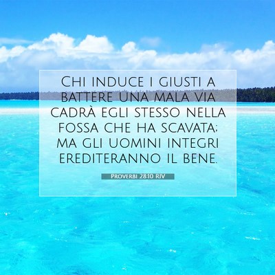 Proverbi 28:10 Versetto della Bibbia Spiegato