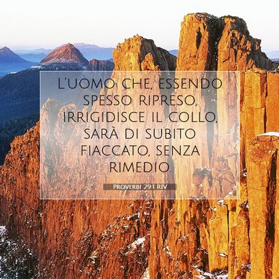 Proverbi 29:1 RIV Immagine del Versetto della Bibbia