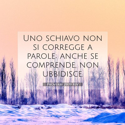 Proverbi 29:19 Versetto della Bibbia Spiegato