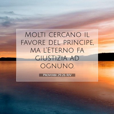 Proverbi 29:26 RIV Immagine del Versetto della Bibbia