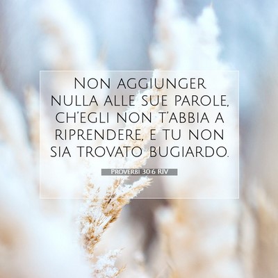 Proverbi 30:6 RIV Immagine del Versetto della Bibbia