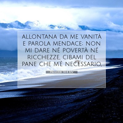Proverbi 30:8 RIV Immagine del Versetto della Bibbia