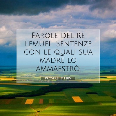 Proverbi 31:1 RIV Immagine del Versetto della Bibbia