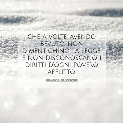 Proverbi 31:5 RIV Immagine del Versetto della Bibbia